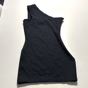 Superdown Rockie one shoulder dress in navy